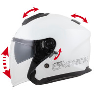 Jet Tech 2.0 nyitott sisak napellenzővel és ködgátlóval | ECE 22.06 | 1450g
