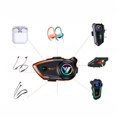 HORNV80 Motorrad-Gegensprechanlage – Bluetooth 5.3, IPX6, PL