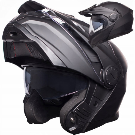 Kask motocyklowy szczękowy Horn Multi-Tour ECE 22.06 z blendą, daszkiem i pod interkom