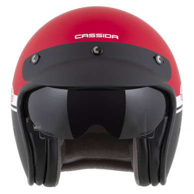 Offener Helm Cassida Oxygen 2.0 Gear ECE 22.06 mit Blendschutz.