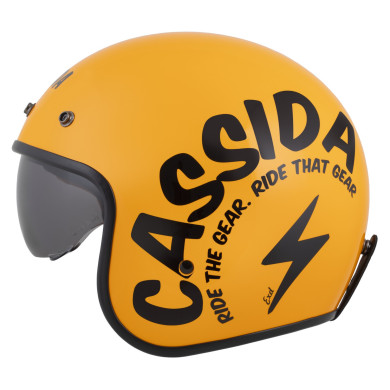 Offener Helm Cassida Oxygen 2.0 Gear ECE 22.06 mit Blendschutzschirm.