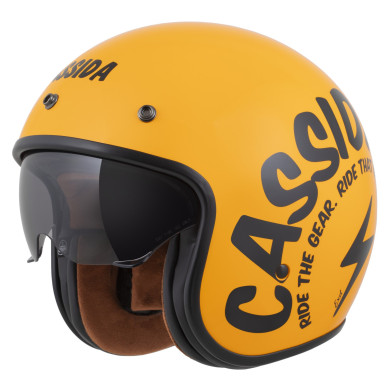 Offener Helm Cassida Oxygen 2.0 Gear ECE 22.06 mit Blendschutzschirm.