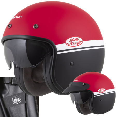 Offener Helm Cassida Oxygen 2.0 Gear ECE 22.06 mit Blendschutz.