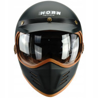 Horn SHADOW ECE 22.06 integral motorbike helmet | Blenda, intercom