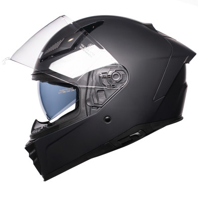 Motorradhelm Horn Viper Rot 853 Integralhelm Sonnenblende Antifog Intercom vorbereitet ECE 22.06