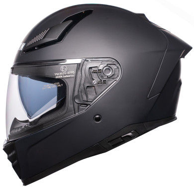 Motorradhelm Horn Viper Rot 853 Integralhelm Sonnenblende Antifog Intercom vorbereitet ECE 22.06