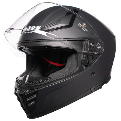 Prilba na motocykel Horn Viper Red 853 integrálna s antifog clonou interkom ECE 22.06