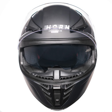 Horn Viper Piros 853 zárt bukósisak napellenző antifog intercom előkészítés ECE 22.06