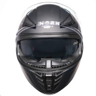 Motorradhelm Horn Viper Rot 853 Integralhelm Sonnenblende Antifog Intercom vorbereitet ECE 22.06