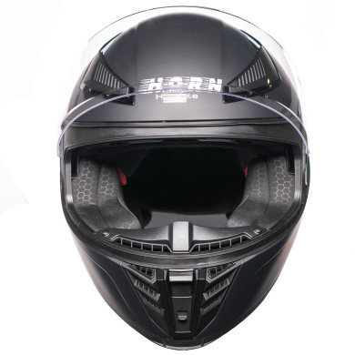 Horn Viper Red 853 integral motorbike helmet anti-fog intercom ECE 22.06