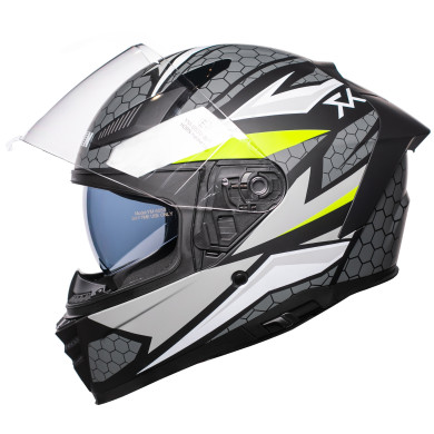 Motorradhelm Horn Viper Rot 853 Integralhelm Sonnenblende Antifog Intercom vorbereitet ECE 22.06