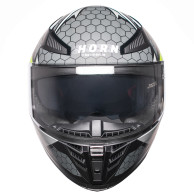 Horn Viper Red 853 integral motorbike helmet anti-fog intercom ECE 22.06