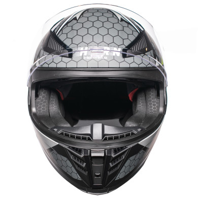Prilba na motocykel Horn Viper Red 853 integrálna s antifog clonou interkom ECE 22.06