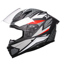 Horn Viper Red 853 integral motorbike helmet anti-fog intercom ECE 22.06