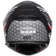 Prilba na motocykel Horn Viper Red 853 integrálna s antifog clonou interkom ECE 22.06