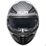 Horn Viper Red 853 integral motorbike helmet anti-fog intercom ECE 22.06
