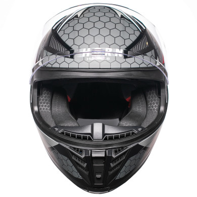Horn Viper Red 853 integral motorbike helmet anti-fog intercom ECE 22.06