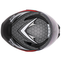 Horn Viper Red 853 integral motorbike helmet anti-fog intercom ECE 22.06