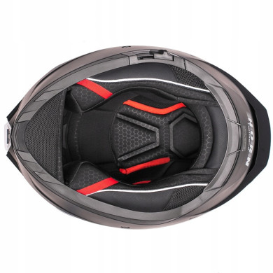Horn Viper Red 853 integral motorbike helmet anti-fog intercom ECE 22.06