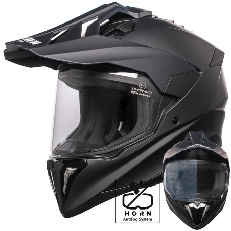HORN Cross 916 helmet | with visor & peak | intercom ready | antifog shield | ECE 22.06 | 1650 g