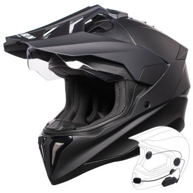 HORN Cross 916 helmet | with visor & peak | intercom ready | antifog shield | ECE 22.06 | 1650 g