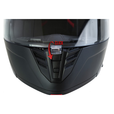 Horn motorbike helmet ECE 22.06 with visor, under intercom