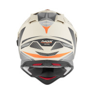 NOX N312 Track sand mat pomarańczowy – kask enduro ECE 22.06