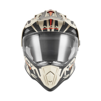 NOX N312 Track sand mat pomarańczowy – kask enduro ECE 22.06
