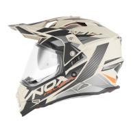 NOX N312 Track sand mat pomarańczowy – kask enduro ECE 22.06