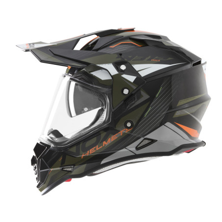 NOX-Enduro-Helm N312 TRACK, khaki-orange, ECE 22.06