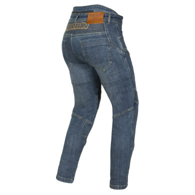 505 női motoros farmernadrág, AYRTON (slim fit, koptatott kék) 2026