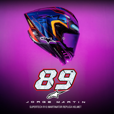 Alpinestars R10 Martinator - FIM ECE 22.06 karbonszálas teljes arcú bukósisak.