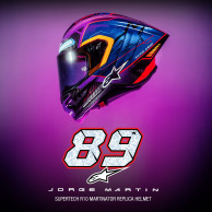 Alpinestars R10 Martinator - FIM ECE 22.06 karbonszálas teljes arcú bukósisak.