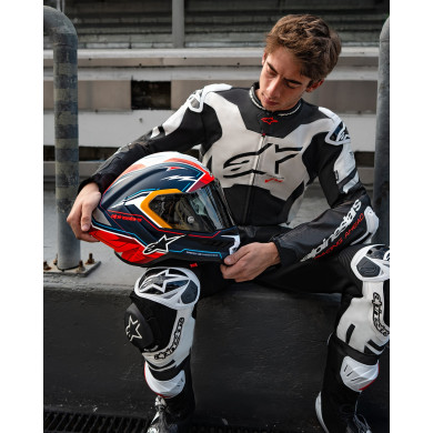 Motorradhelm SUPERTECH R10 Limited Edition PEDRO ACOSTA, ALPINESTARS (blue/red/white matt) 2025