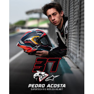 Motoros bukósisak SUPERTECH R10 Limited Edition PEDRO ACOSTA, ALPINESTARS (blue/red/white matt) 2025