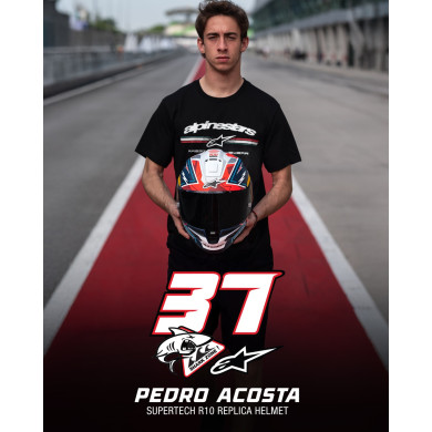 Motoros bukósisak SUPERTECH R10 Limited Edition PEDRO ACOSTA, ALPINESTARS (blue/red/white matt) 2025