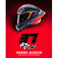 Motoros bukósisak SUPERTECH R10 Limited Edition PEDRO ACOSTA, ALPINESTARS (blue/red/white matt) 2025