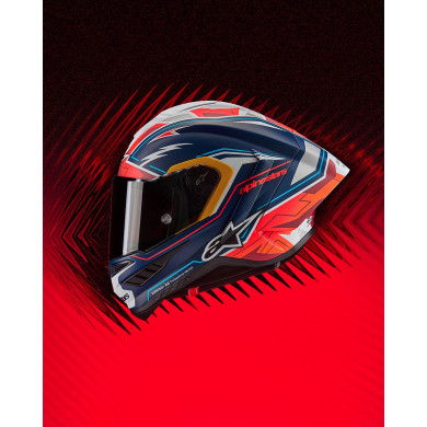 Motorradhelm SUPERTECH R10 Limited Edition PEDRO ACOSTA, ALPINESTARS (blue/red/white matt) 2025