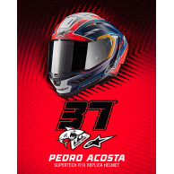 Motoros bukósisak SUPERTECH R10 Limited Edition PEDRO ACOSTA, ALPINESTARS (blue/red/white matt) 2025