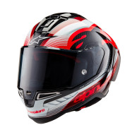 Motorradhelm SUPERTECH R10 TEAM, ALPINESTARS (Carbon/Rot/Weiß) 2026