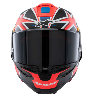 Kask motocyklowy SUPERTECH R10 Limited Edition Jack Miller carbon matt/red/blue/yellow ALPINESTARS Pinlock 120XLT + dwie szyby