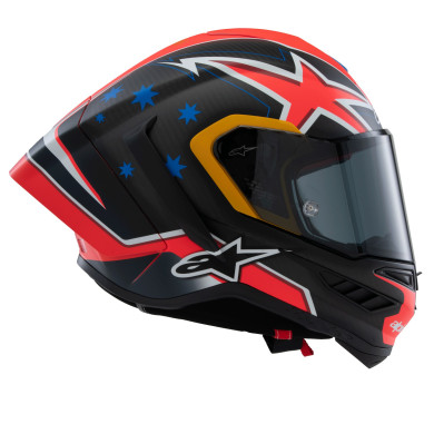 SUPERTECH R10 Motorradhelm Limited Edition Jack Miller – Carbon matt/rot/blau/gelb/weiß – ALPINESTARS 2025