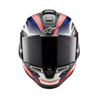 Motoros sisak ALPINESTARS Supertech R10 TEAM 2026 matt carbon/red fluo/blue/white ECE 22.06 FIM DOT