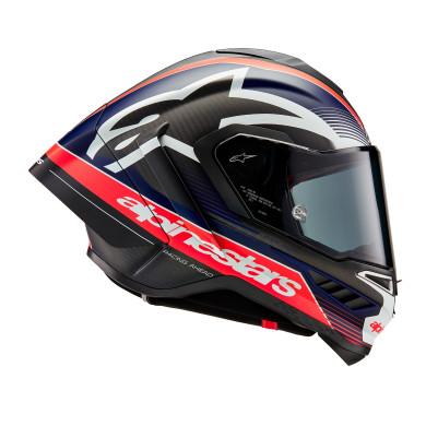 Motoros sisak ALPINESTARS Supertech R10 TEAM 2026 matt carbon/red fluo/blue/white ECE 22.06 FIM DOT