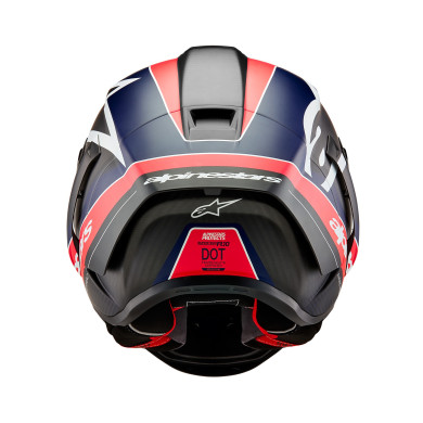 Motoros sisak ALPINESTARS Supertech R10 TEAM 2026 matt carbon/red fluo/blue/white ECE 22.06 FIM DOT