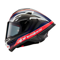 Motoros sisak ALPINESTARS Supertech R10 TEAM 2026 matt carbon/red fluo/blue/white ECE 22.06 FIM DOT