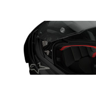 Integralhelm Alpinestars S-R10 Carbon Element (Silber/Schwarz) - FIM