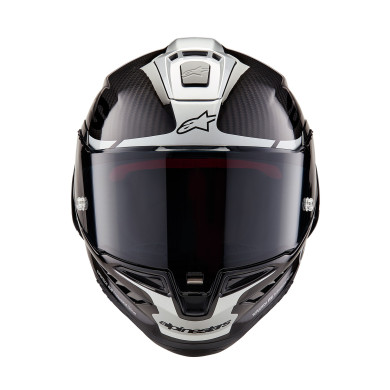 Integralhelm Alpinestars S-R10 Carbon Element (Silber/Schwarz) - FIM