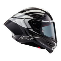 Integralhelm Alpinestars S-R10 Carbon Element (Silber/Schwarz) - FIM