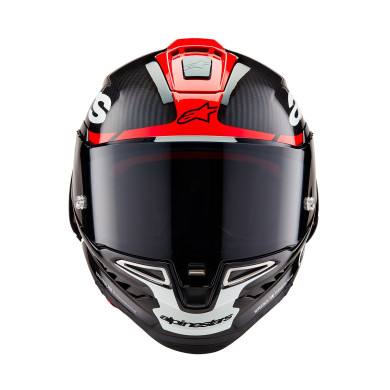 motoros sisak SUPERTECH R10 ELEMENT, ALPINESTARS (carbon/red fluo/white) 2026